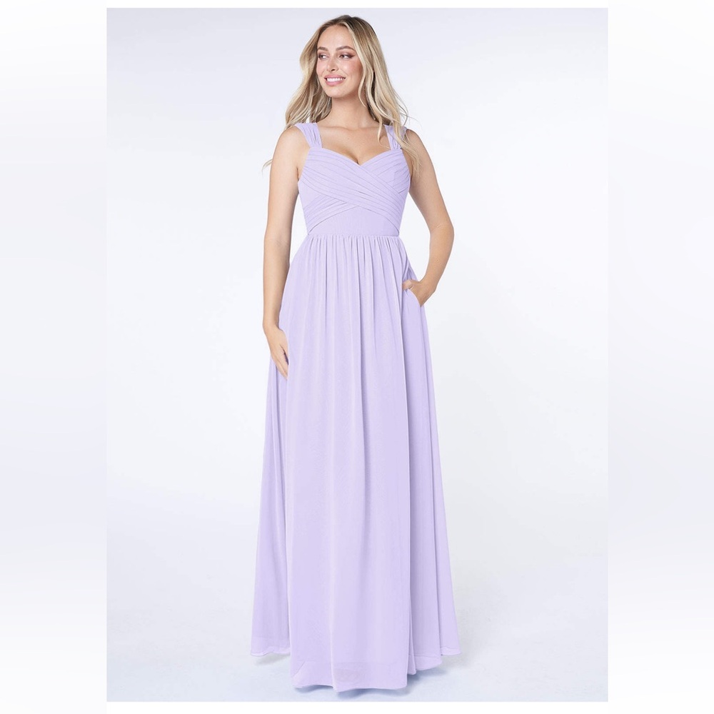AZAZIE RAINE
Lilac A-Line Sweetheart Ruched Chiffon Dress